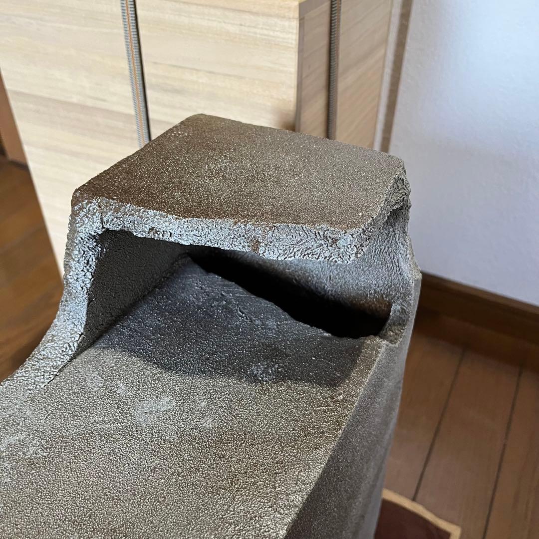 信道作『霧氷』陶器の置物　ちぎり　オブジェ