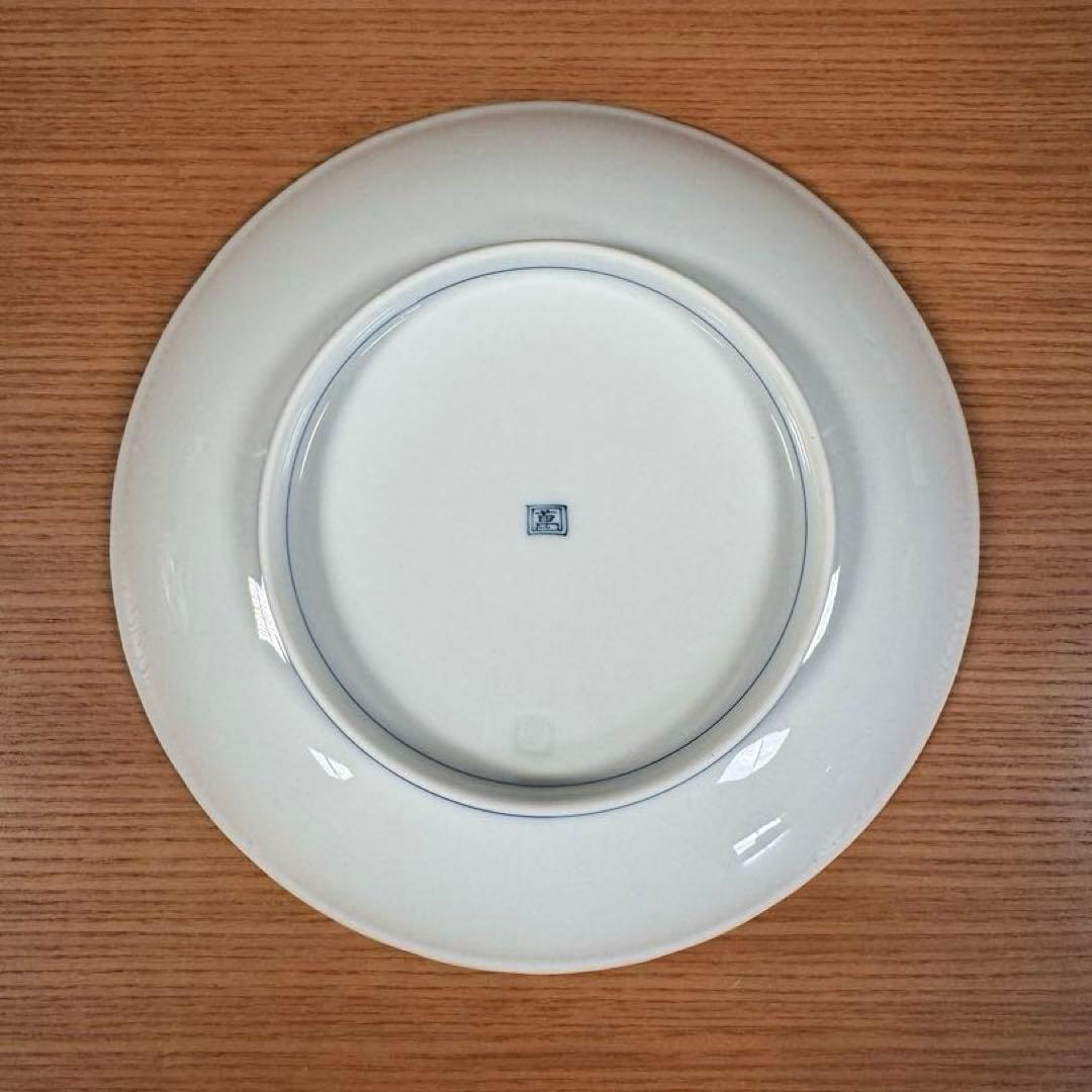 伊万里焼 畑萬陶苑：鍋島 青海波墨弾き宝尽くし文 宝彫7寸鉢☆