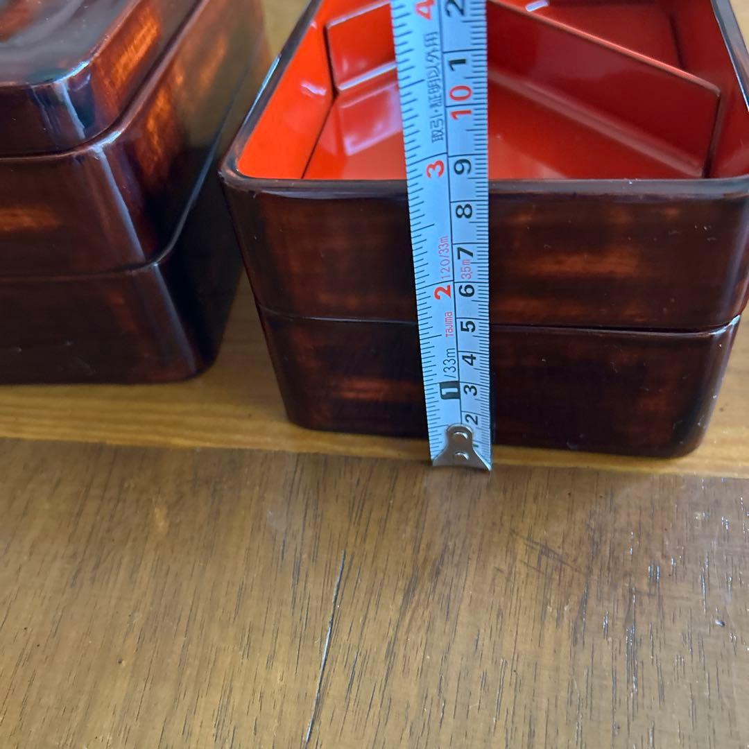 かわいこちゃん専用輪島塗り茶色の2段重ね弁当箱　２個セット
