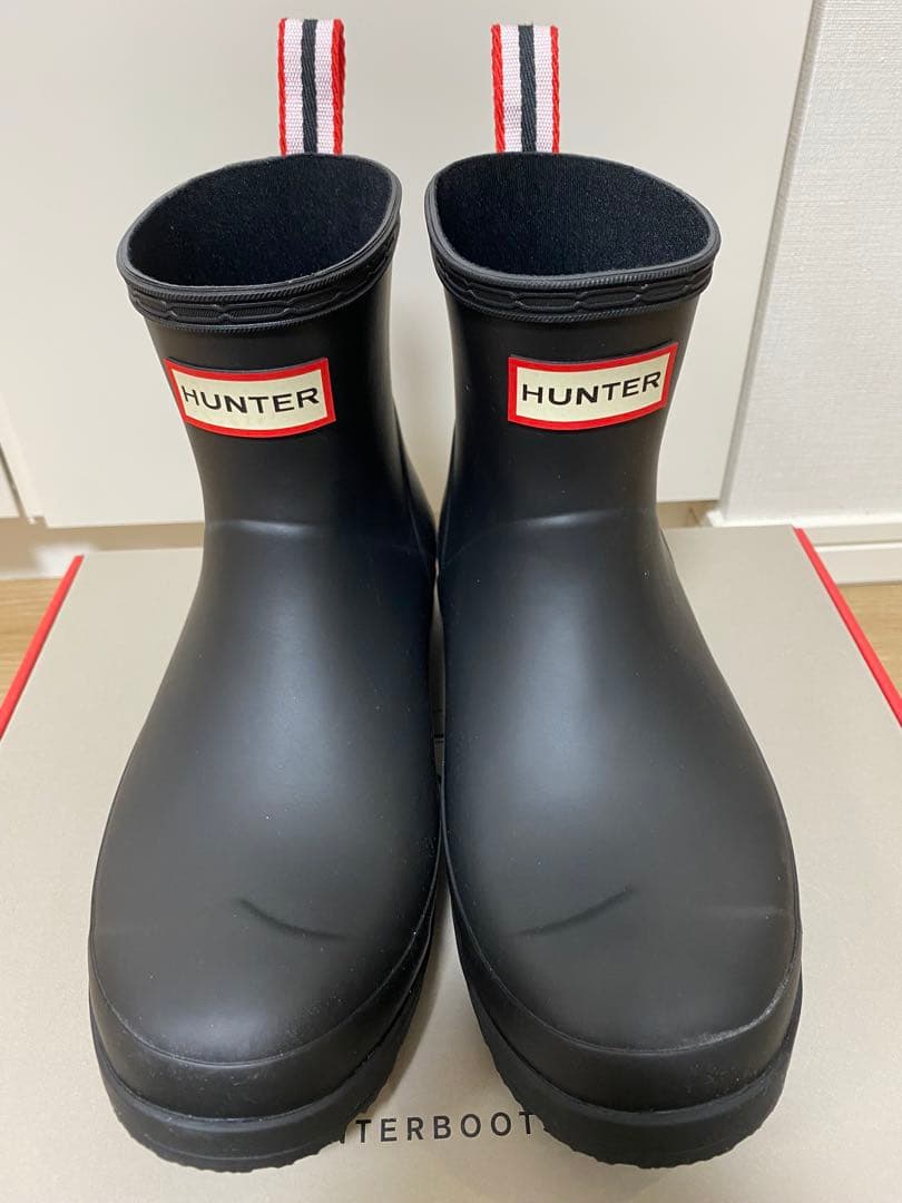 【極美品】Hunter ハンター　レインブーツ　長靴　梅雨　黒　正規品23.5