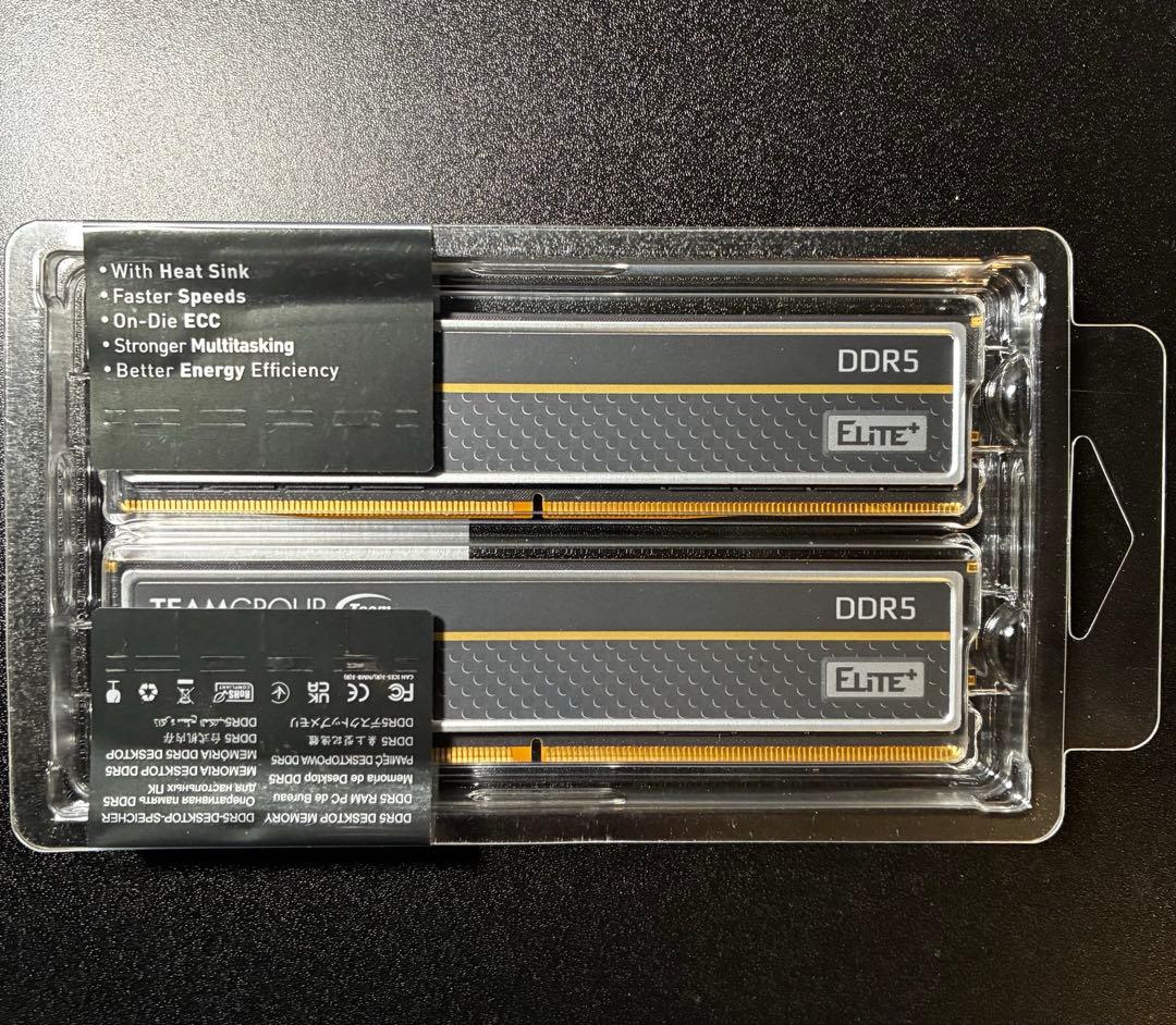 メモリー TEAMGROUP Elite+ DDR5 64GB 6000MHz 32Gx2