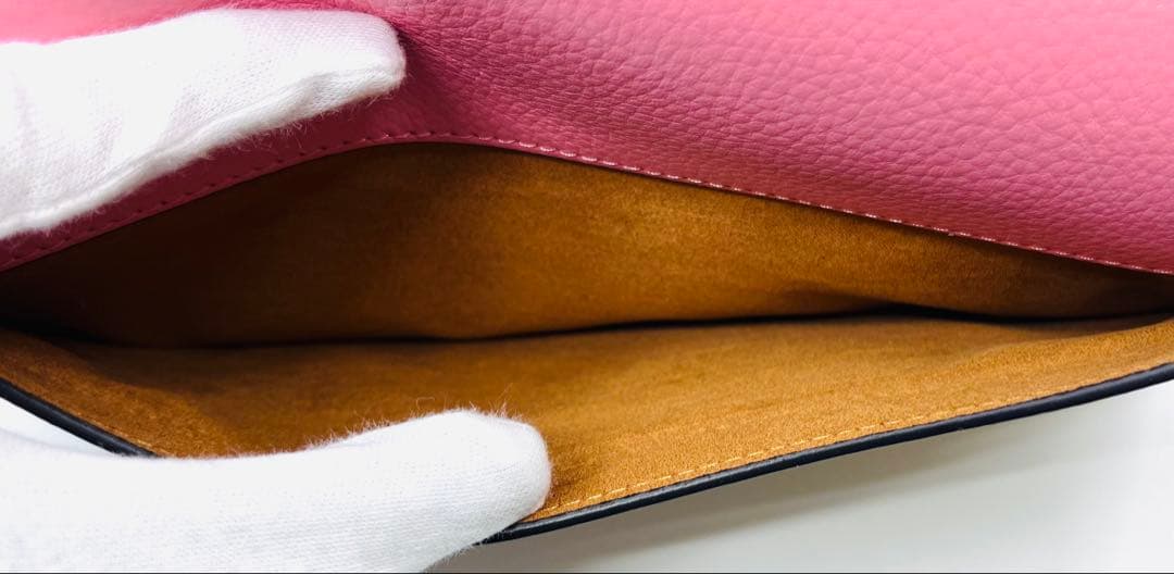 【新品・未使用】COACH シグネチャー ピンク フラップ ショルダー バッグ