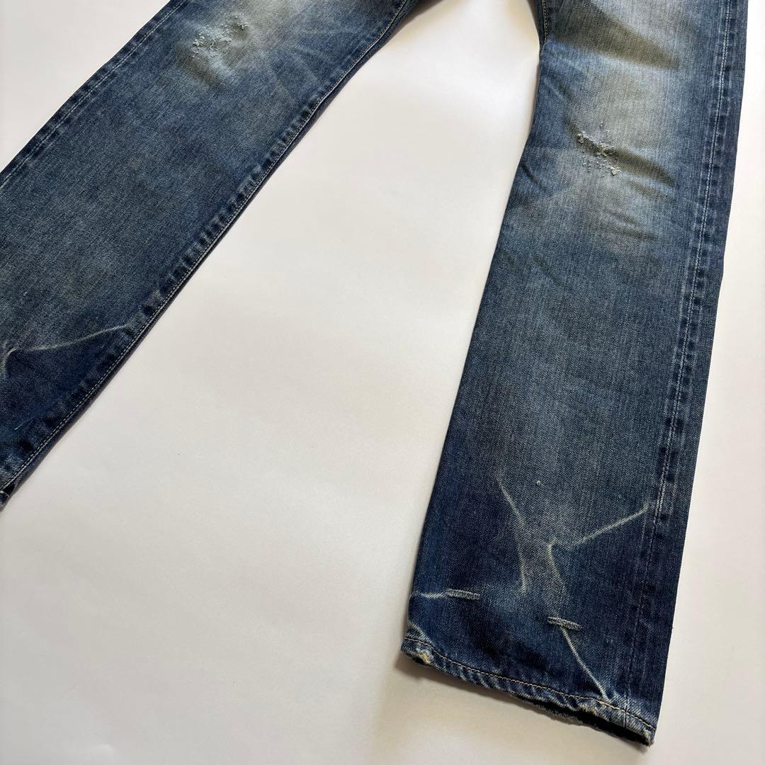 ヒステリックグラマー　ビンテージ加工　スタッズ　デニムパンツ