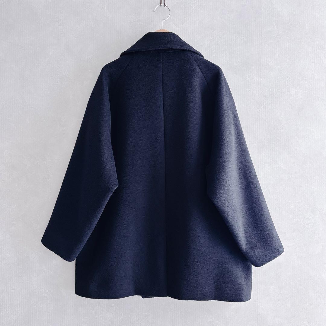 24AW TICCA ダブルブレストピーコートTBDA-232 ブラック