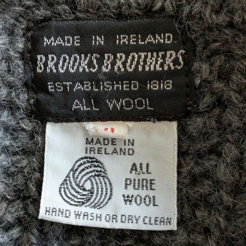 70s アイルランド製 ブルックスブラザーズ ニット セーター XL 黒タグ