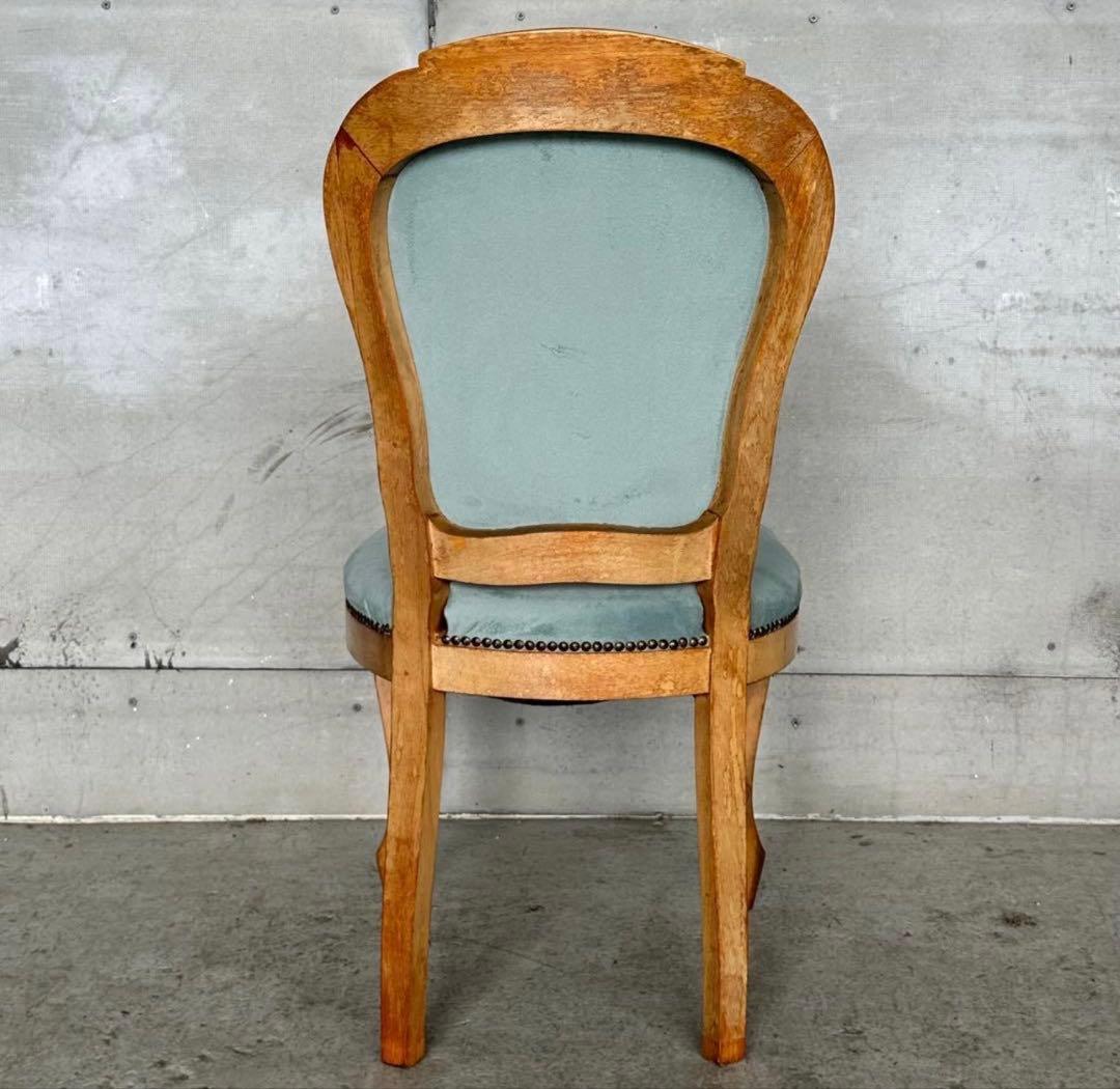 ✦90s✦ロココ調 イタリア製ダイニングチェア アンティーク　ベロア ベルベット