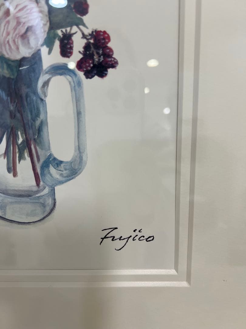 橋本不二子作　限定版画　直筆サイン入りMy garden floweys