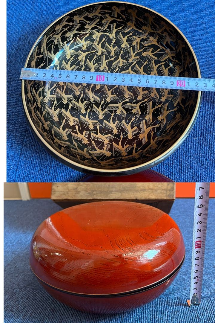 1059  金蒔絵　平喰籠　時代物
