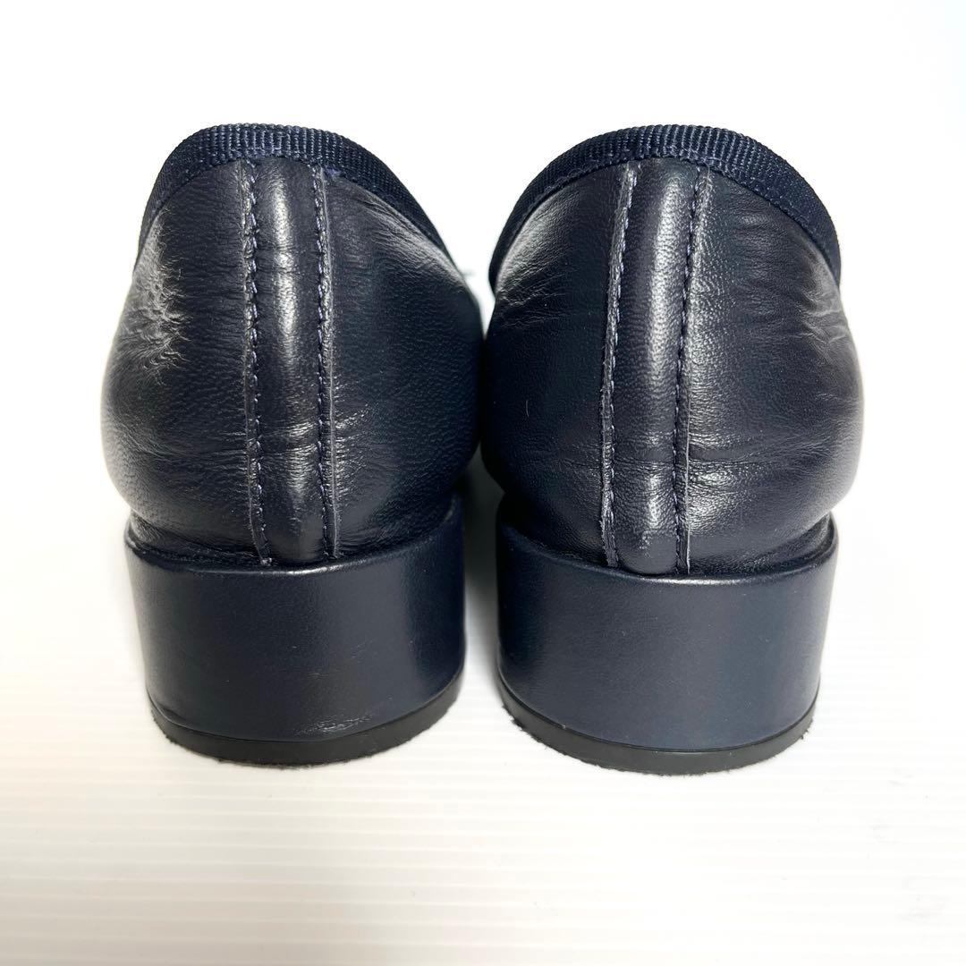 美品⭐️ Repetto レペット カミーユ ラバーソール 24cm 濃紺 レザー