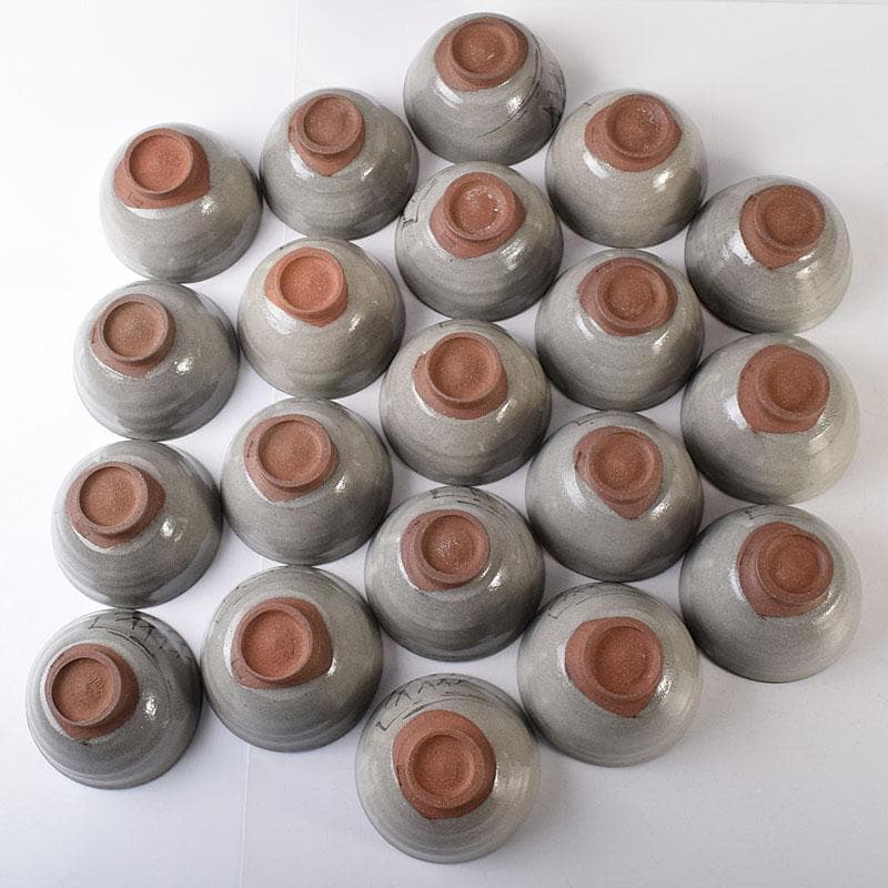 茶道具　福森研晃造　唐津焼　絵唐津　数茶碗　二十客　共箱　V　R8570H