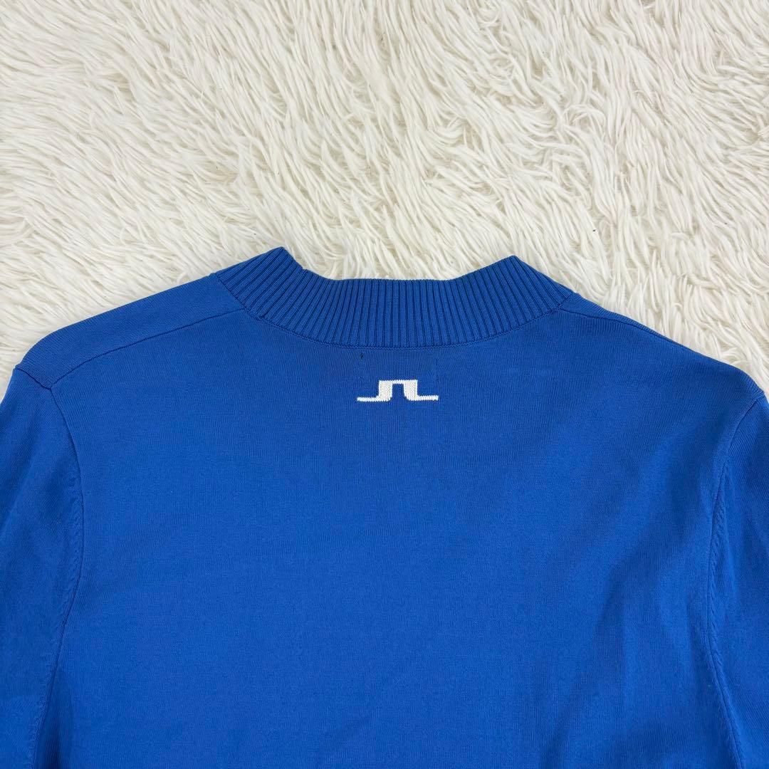 J.LINDEBERG クルーネックニット ゴルフウェア 長袖 S ブルー