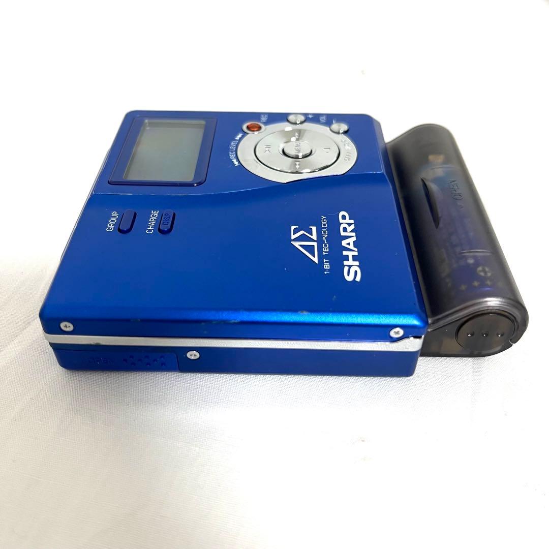 SHARP シャープ ポータブルMDレコーダー MD-DR77-A ブルー