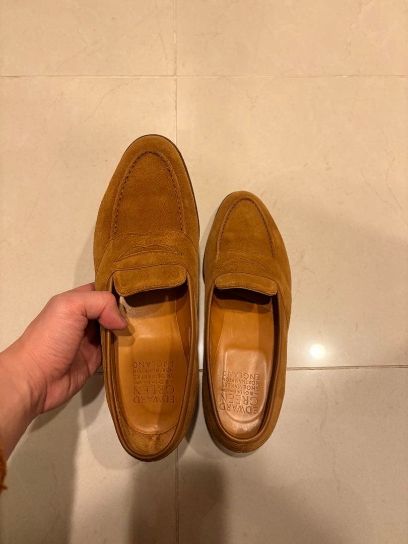 エドワードグリーン スエード ローファー 184E Edward Green