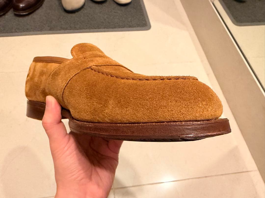 エドワードグリーン スエード ローファー 184E Edward Green