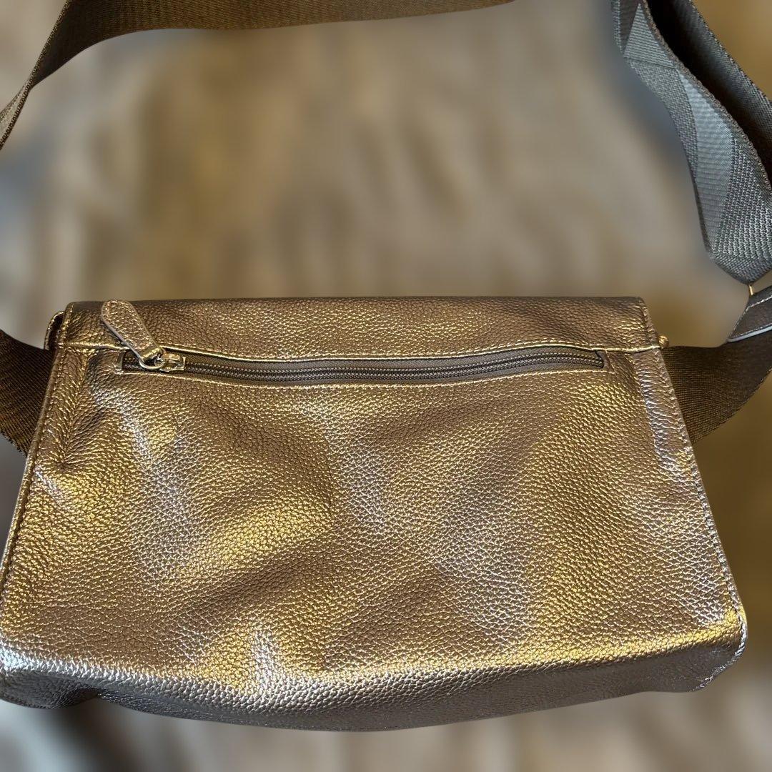 イアパピヨネ　メタリックシルバー ショルダーバッグ