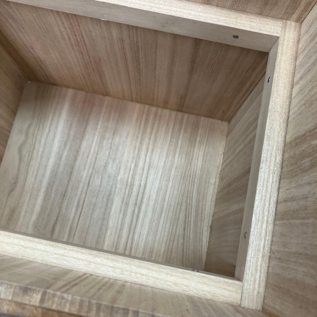 A-4 昭和レトロ 木製 収納ボックス アンティーク 蓋付き ウッドケース