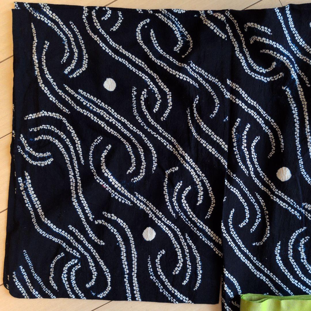 f*m様 有松鳴海絞りの波と水玉の大人かわいいシックな浴衣