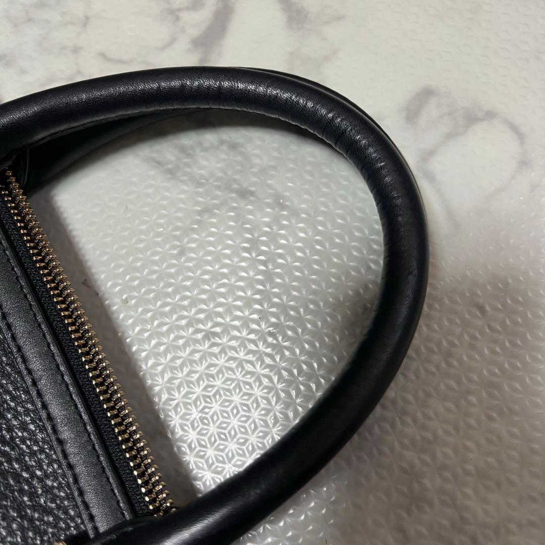 美品ポールスミス ビジネスバッグ レザー 黒 マルチストライプ コンパクト