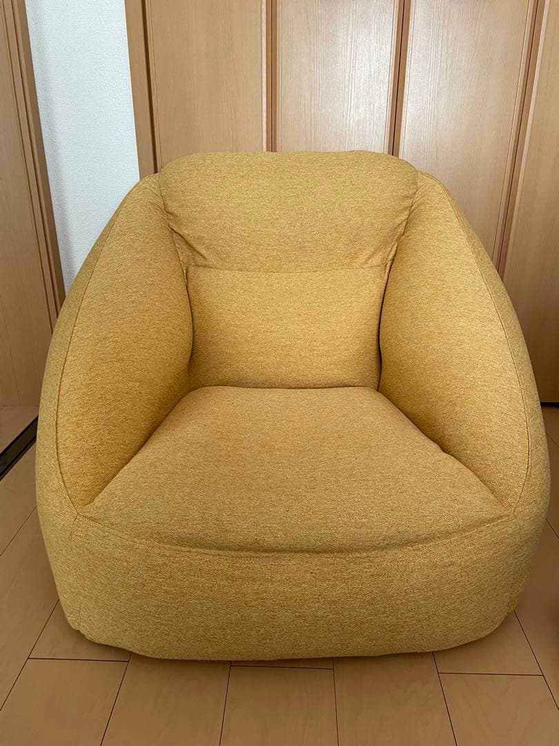 無印　空気でできたソファ　グリーン　イエロー2個セット