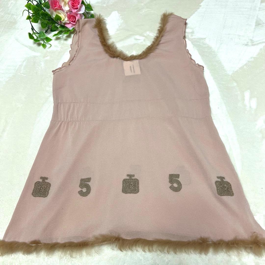 【美品✨】シャネル CHANEL★トップス★ファー★ピンク★36