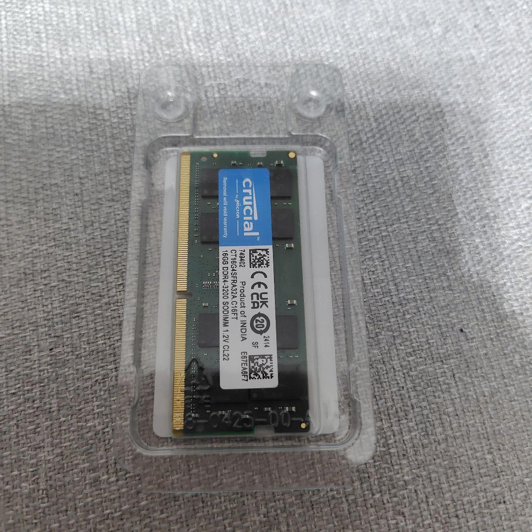 【新品】crucial ノートPC用増設メモリ DDR4 3200 16GB