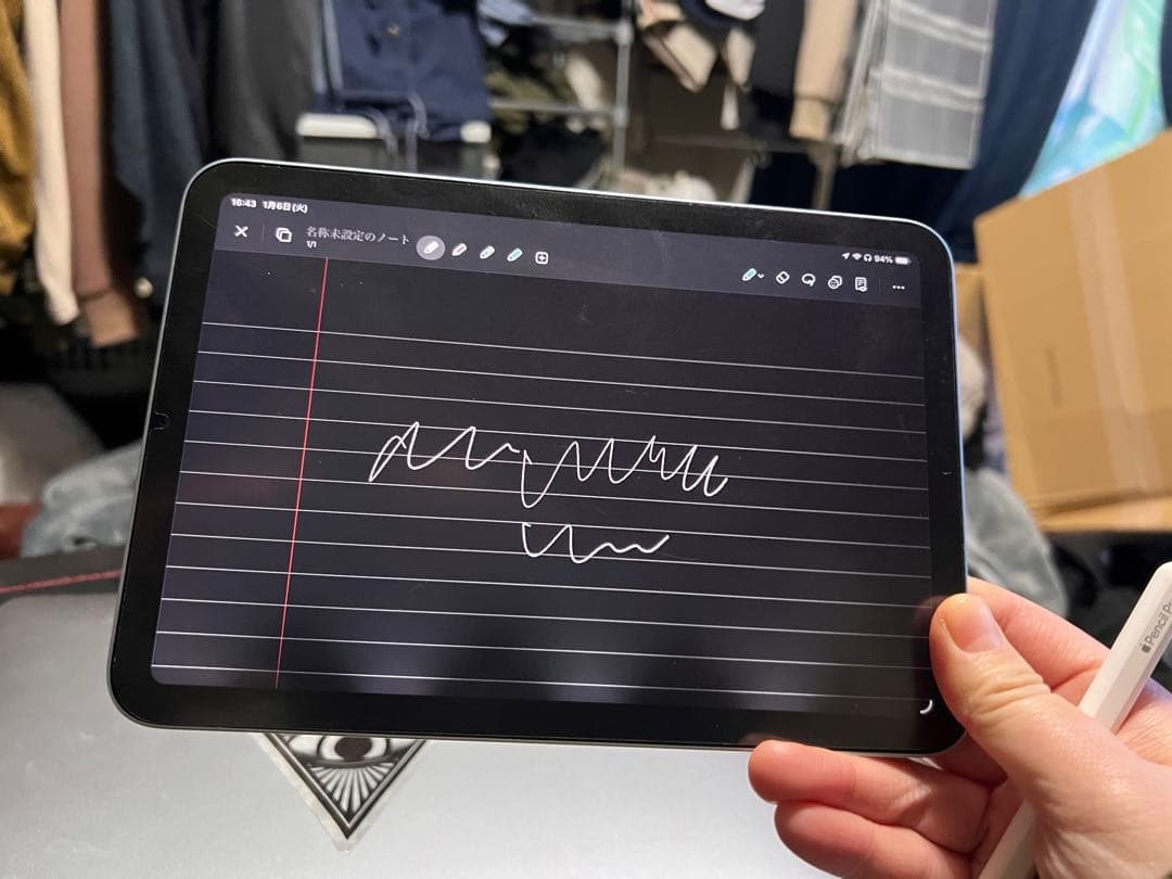 水没品　ipad mini7（最新世代) Apple pencil pro付き