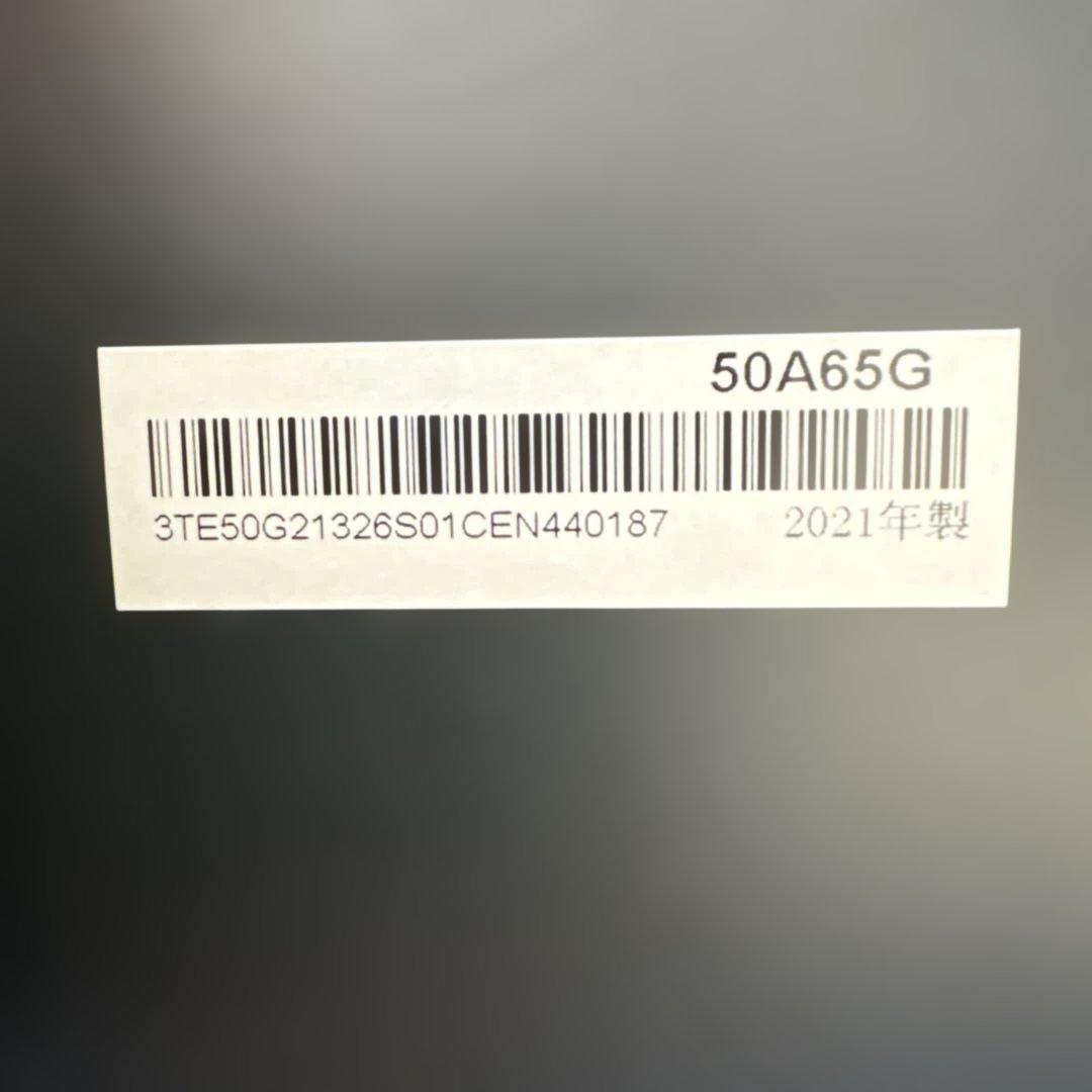 2021年製/50V型/4Kチューナー内蔵/液晶テレビ 50A65G/ネット動画