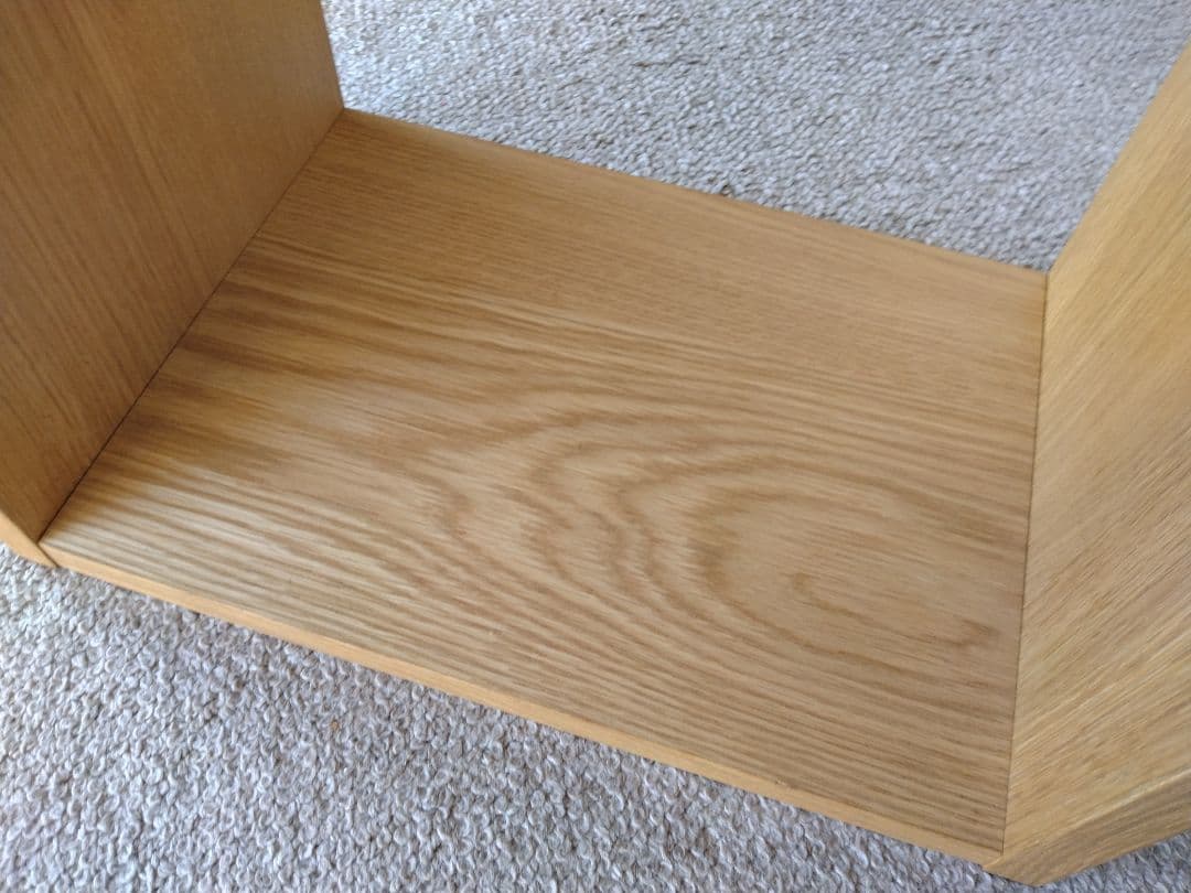 【美品】MUJI無印良品 スタッキングシェルフ2×1段/オーク材オープンラック棚