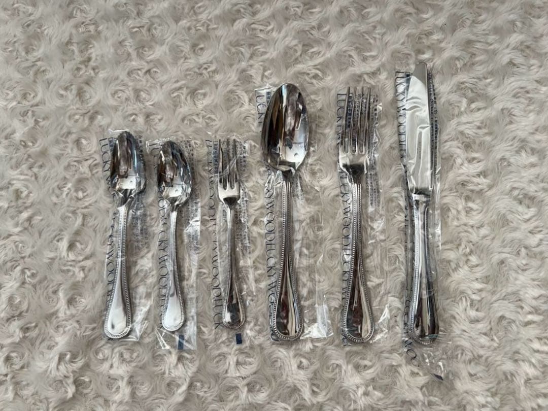 ラッキーウッド カトラリーセット　フレンチアクセント　ディナーセット　30本