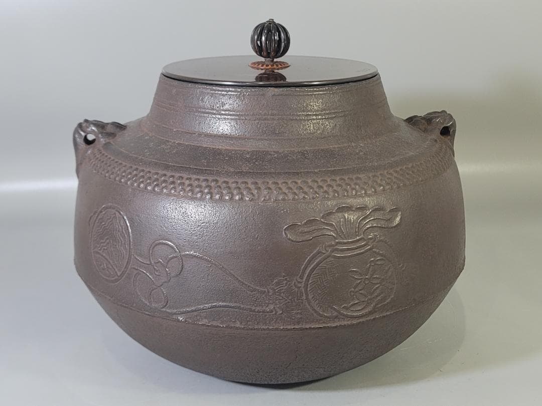 DT716 茶道具 天猫作 茶釜 大西書付 時代物