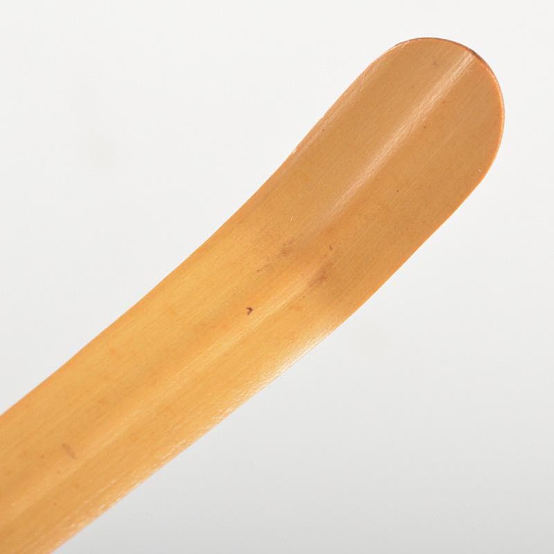 茶道具　節なし茶杓　水月庵　吉水宗白造　銘「乱カサリ」　共筒共箱　 C　6076