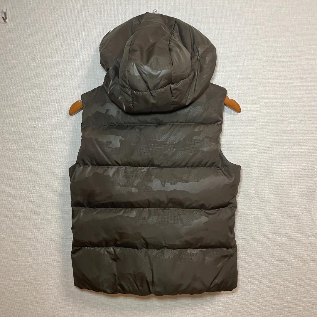 【美品】ムータマリン　ダウンベスト　迷彩　カモフラ　ロゴワッペン　M