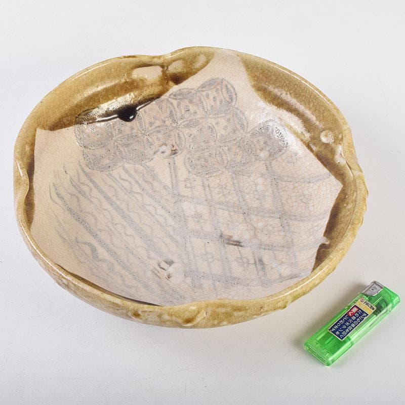 北大路魯山人作　絵志野　鉢　共箱　V　R9184B