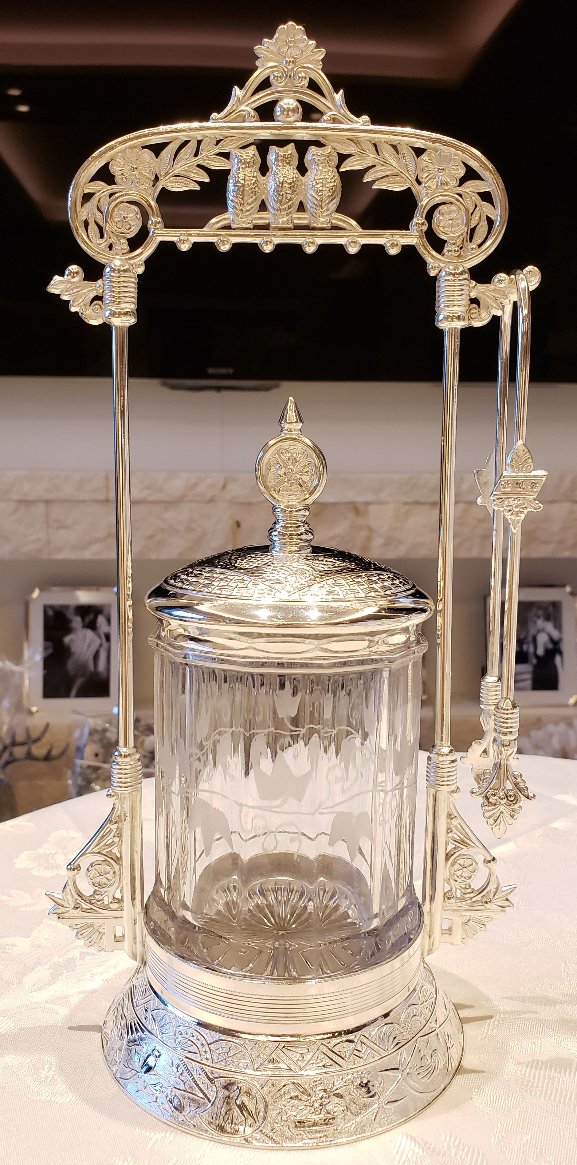 純銀P 希少 ピクルスジャー ② ビスケットジャー シルバー アンティーク