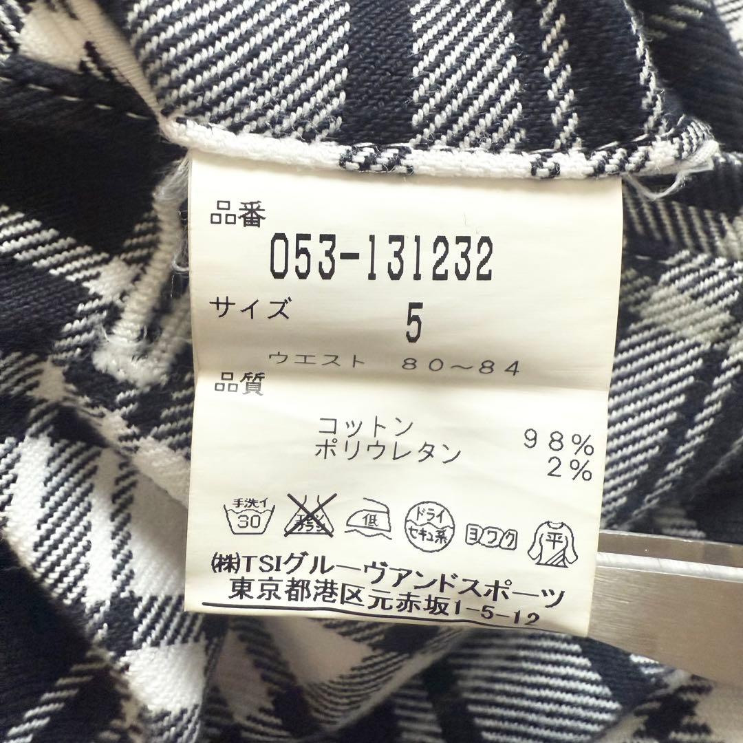 パーリーゲイツ ゴルフウェア パンツ チェック ロゴ刺繍 ウェア サイズ5