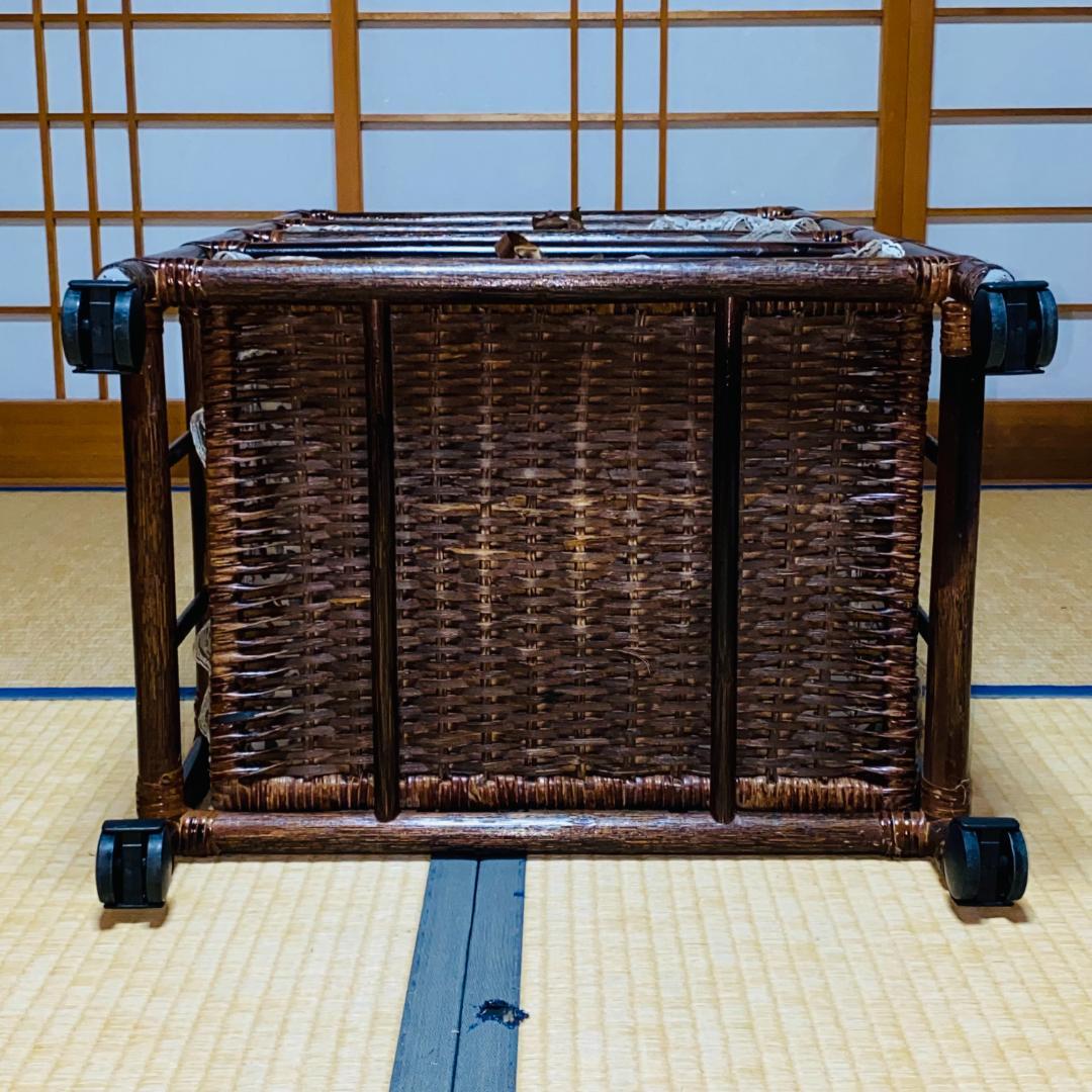 ラタン 籐 棚 チェスト 4段 籠 W50cm D35.5cm H102cm