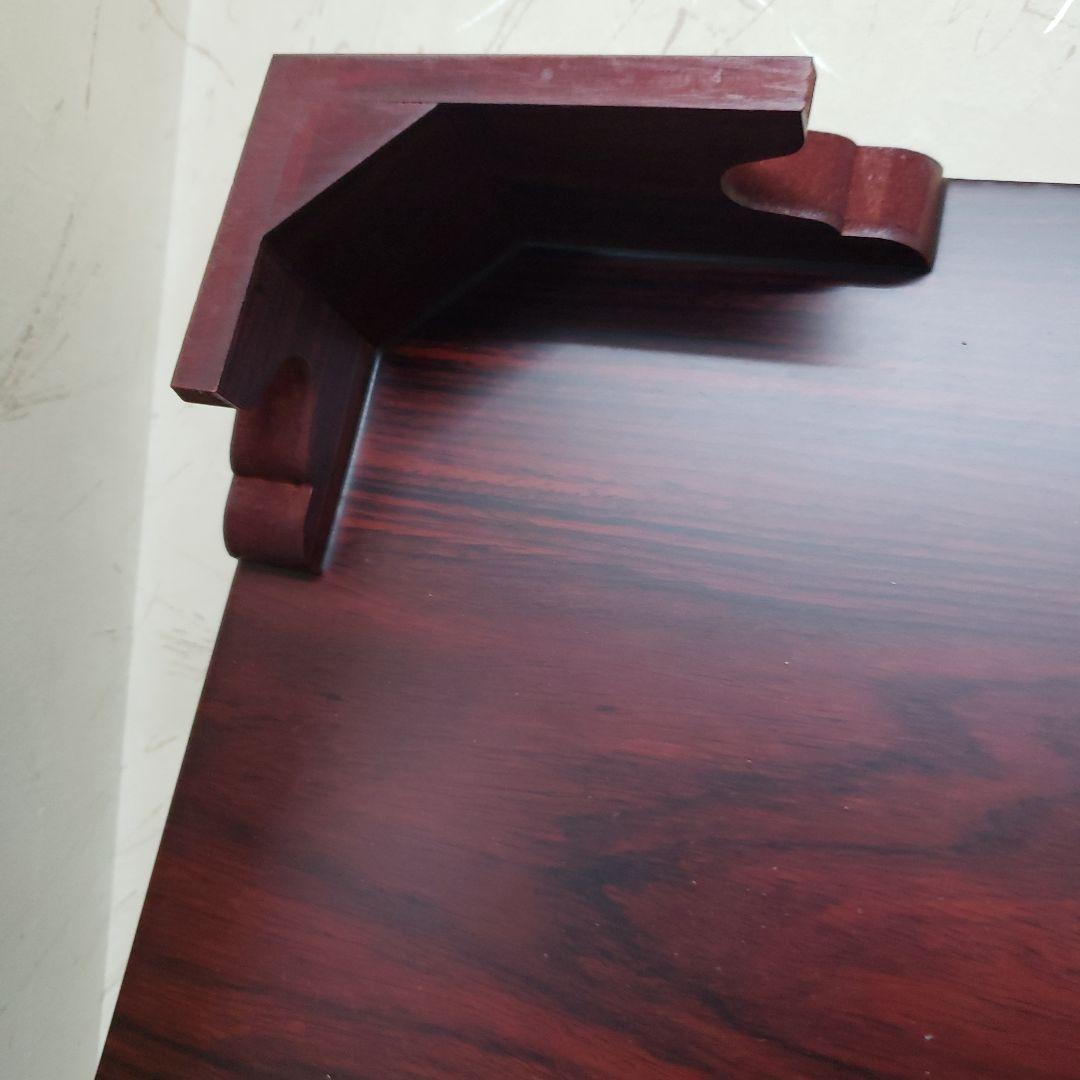 蔵出し特価　紫檀木製花瓶台 ダークブラウン 四角形48×33×8cm