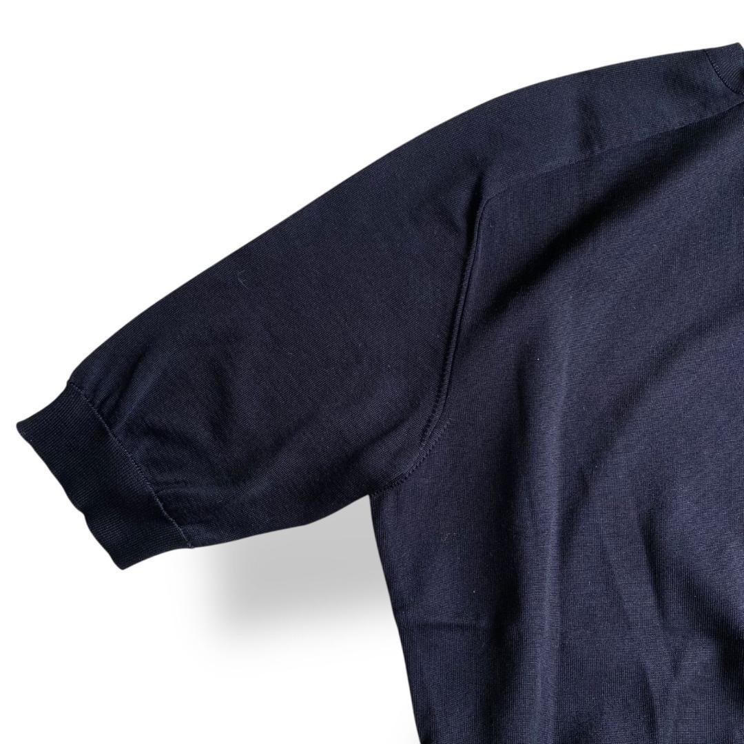 美品 HERMES エルメス 黒 半袖ニット シルク100％ サイズ38 乗馬