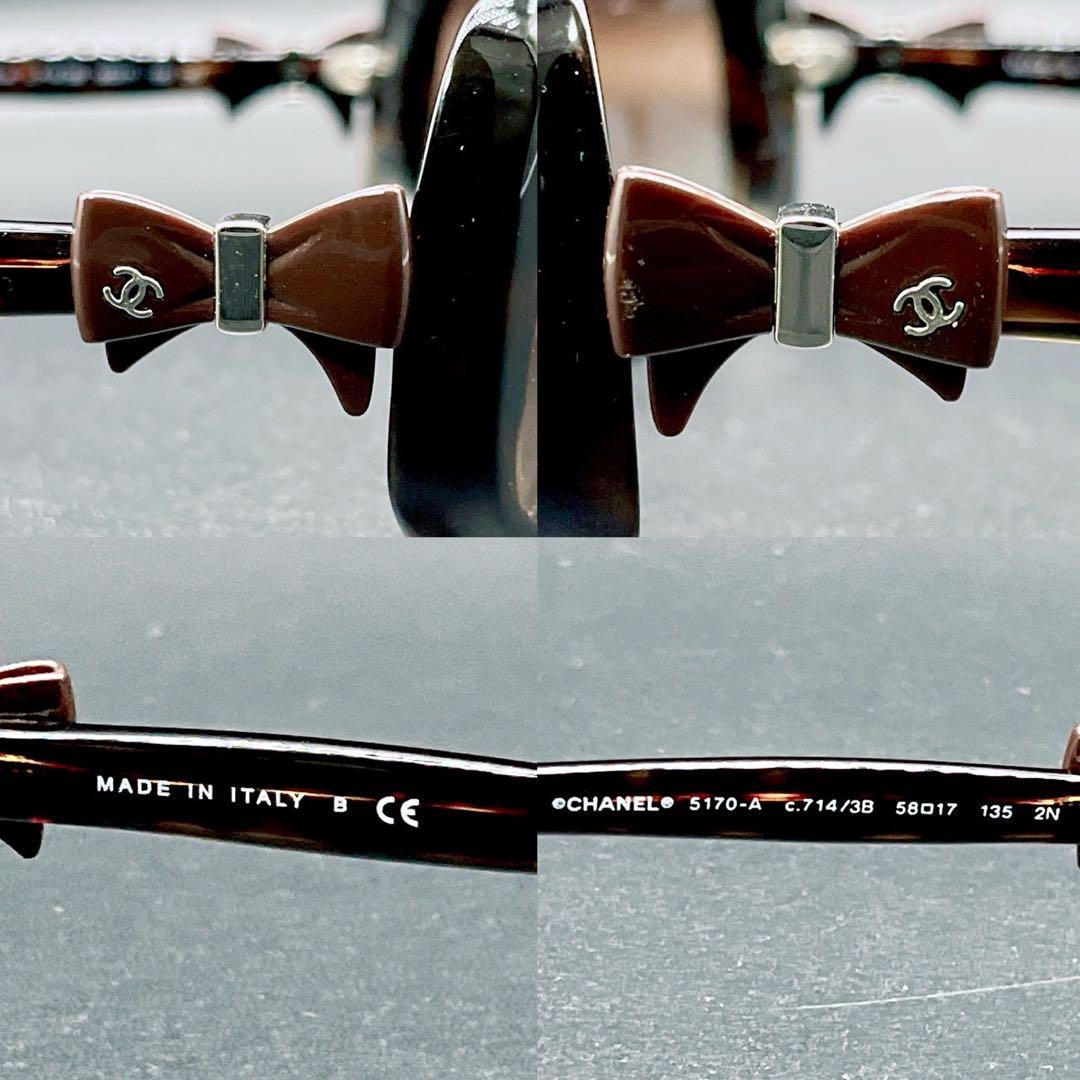 小物 CHANEL sunglasses eyewear ribbon brown