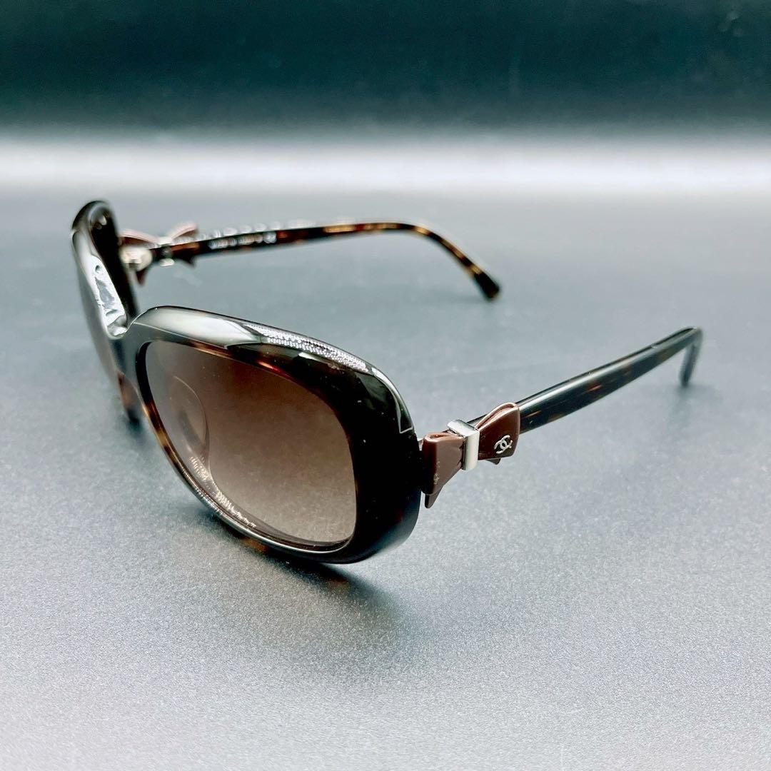 小物 CHANEL sunglasses eyewear ribbon brown