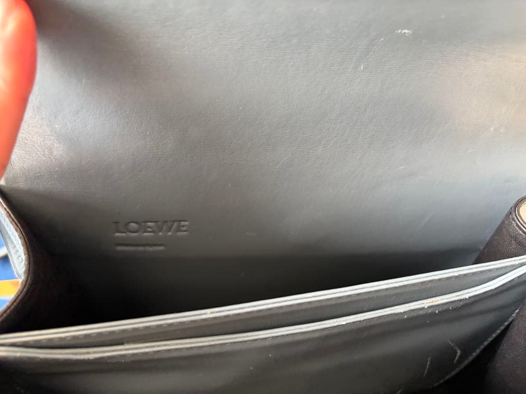 ロエベ　ハンドバッグ　ブルー