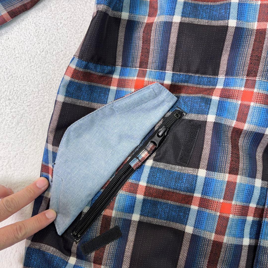 美品【BURTON】バートンスノボウェア DRYRIDE チェック 13ロゴ L