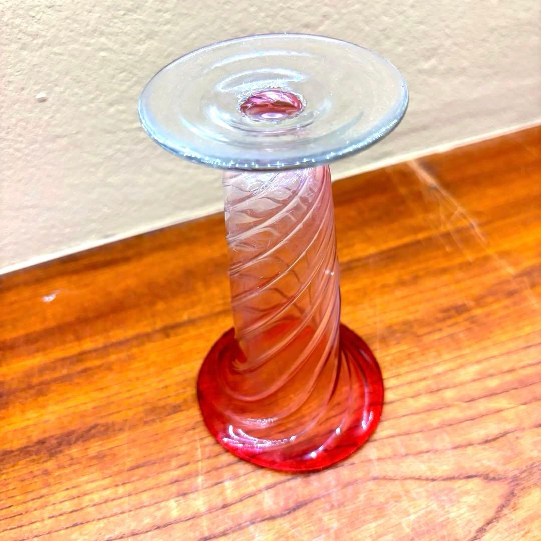 大正ガラス　昭和レトロ　戦前　花瓶　和ガラス　ウランガラス　年代物　レトロガラス