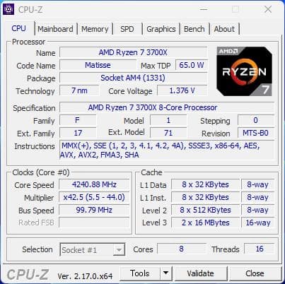 AMD Ryzen 7 3700X 動作確認済み