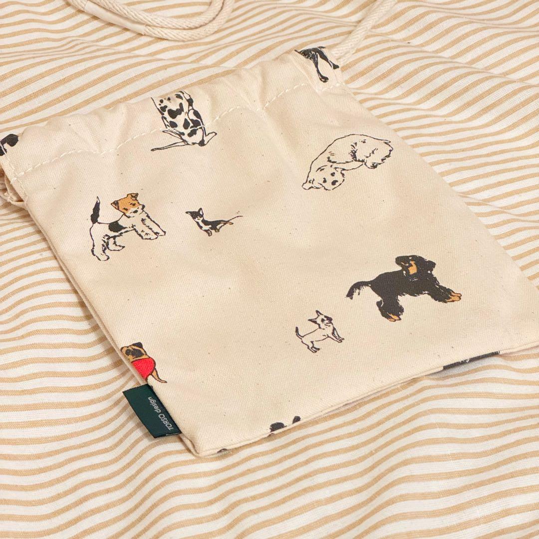 TEMBEA 巾着 POCHETTE PRINT 犬 DOG