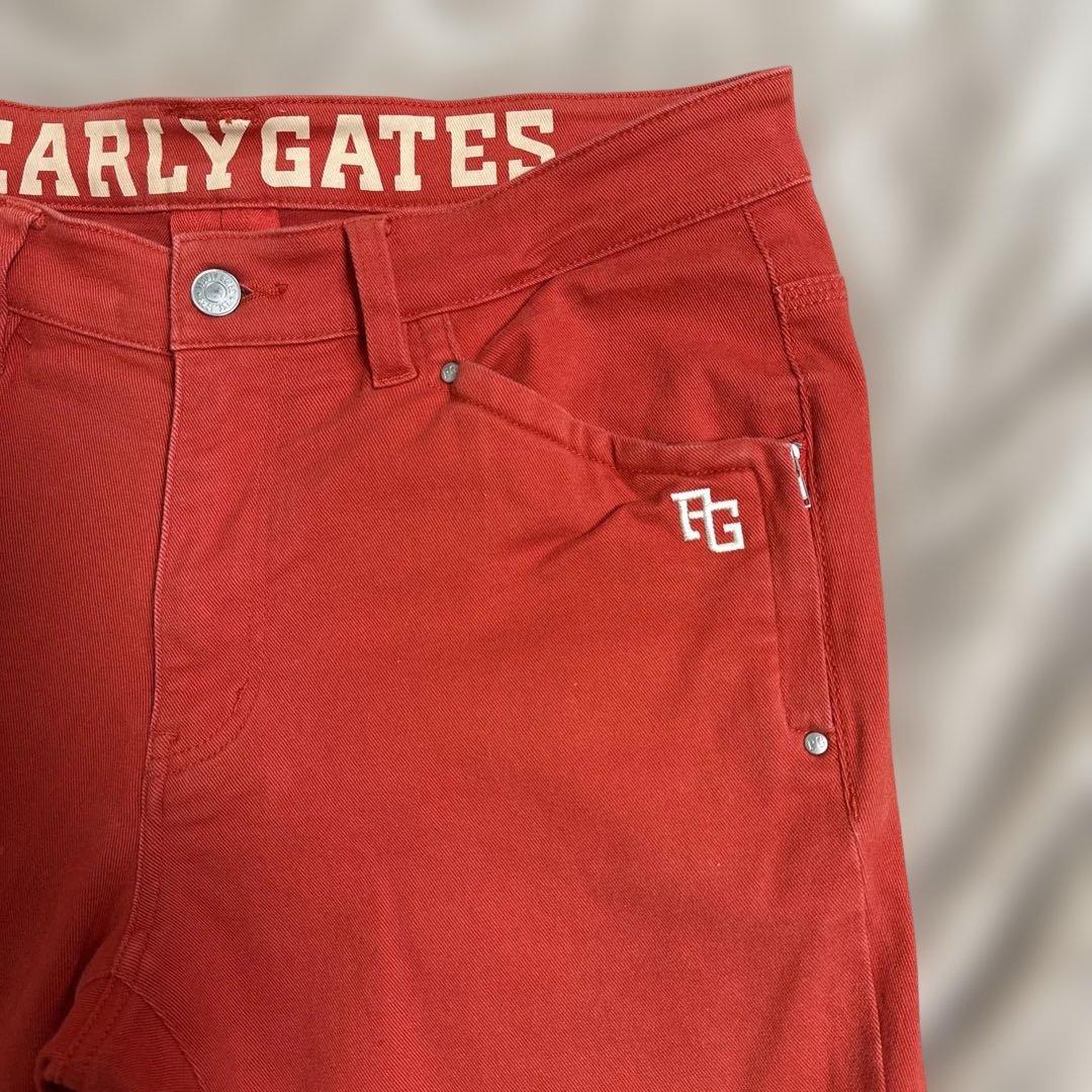 PEARY GATES ゴルフパンツ ストレッチ サイズ4 レッド 赤