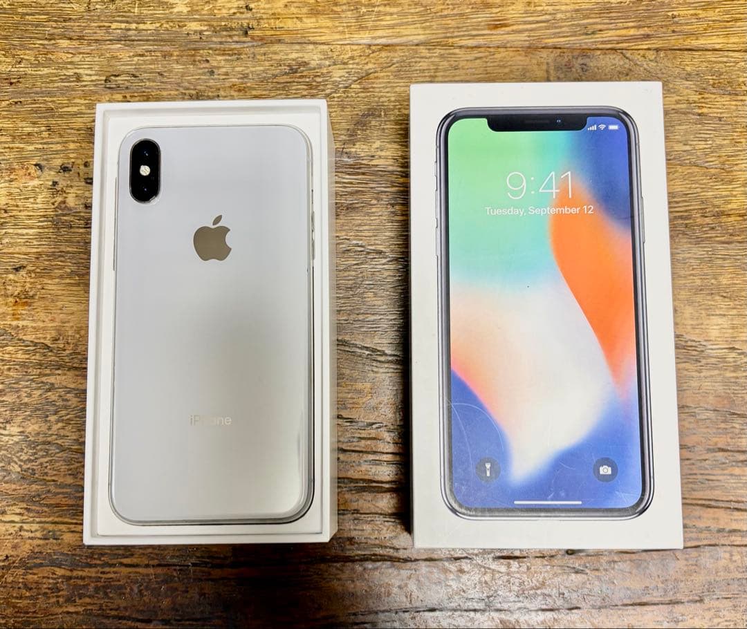 ⭐︎個人⭐︎Apple iPhone X 256GBシルバー 箱、充電ケーブル付き