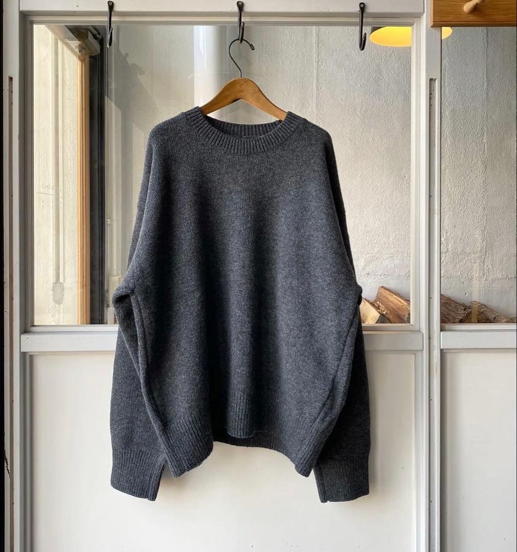 トップス stein EX FINE LAMBS CREW NECK KNIT LS