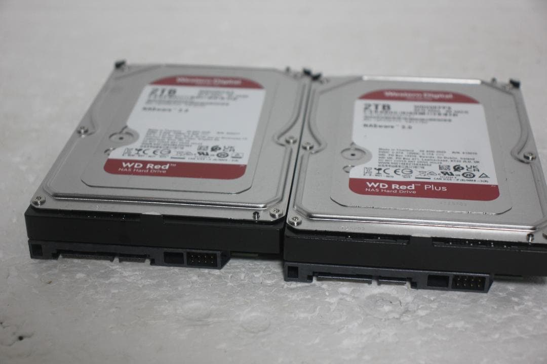 「健康状態注正常」3.5インチHDD WD RED 2TB 2個まとめ