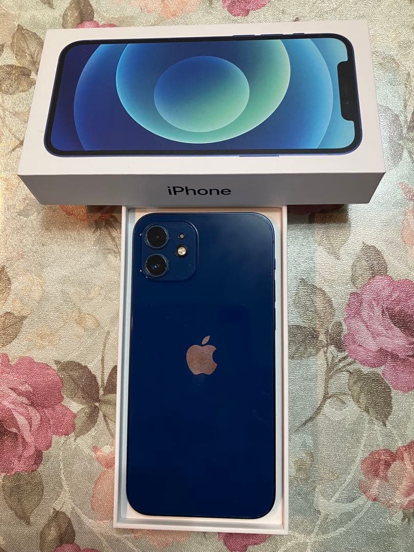 美品　iPhone12 ブルー　128GB 本体　専用ケース